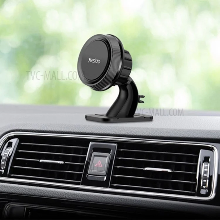 YESIDO C60 Universal Dashboard Magnetic Car Phone Holder Mount for 3.5-6 inches - Black
