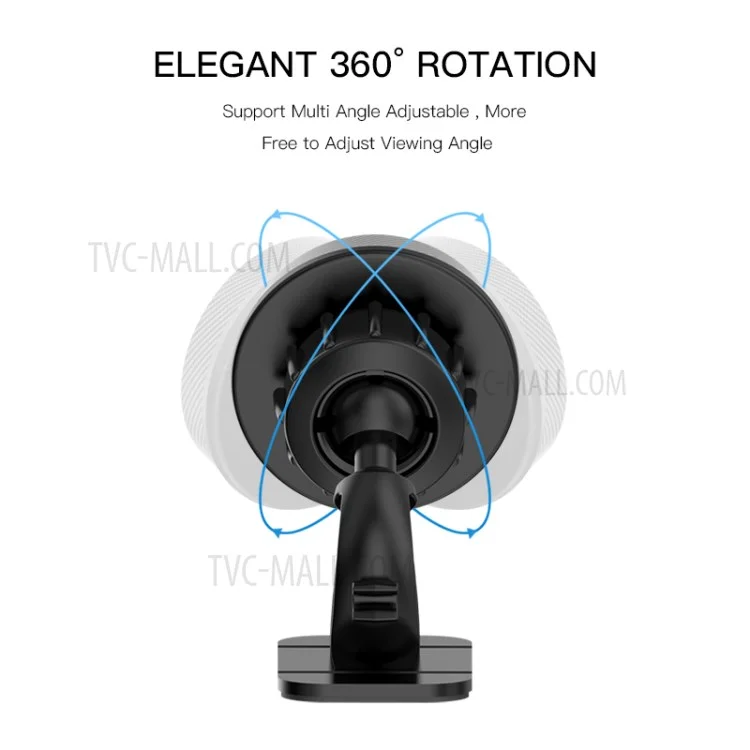 YESIDO C60 Universal Dashboard Magnetic Car Phone Holder Mount for 3.5-6 inches - Black
