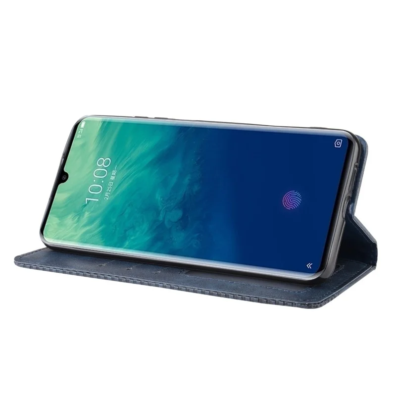 Vintage Style Wallet Leder Stand Hülle Für ZTE Axon 10 Pro/Axon 10 Pro 5G/A2020 Pro - Blau