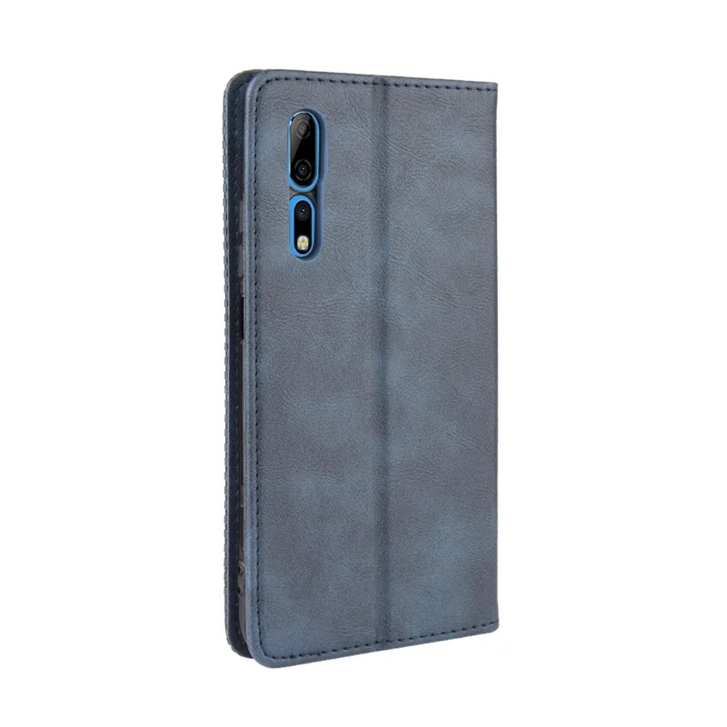 Vintage Style Wallet Leder Stand Hülle Für ZTE Axon 10 Pro/Axon 10 Pro 5G/A2020 Pro - Blau