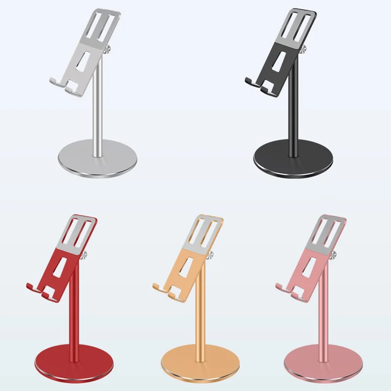 L038G Adjustable Aluminum Alloy Bracket Universal Mobile Phone Tablet Desktop Stand - Gold