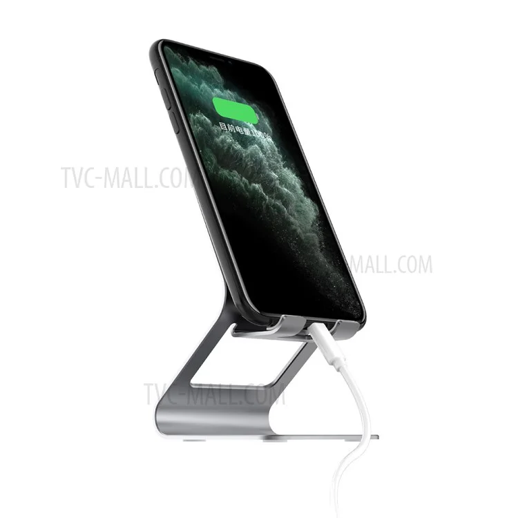 R-JUST Soporte de Teléfono Móvil Multifuncional con Espejo de Escritorio - Gris