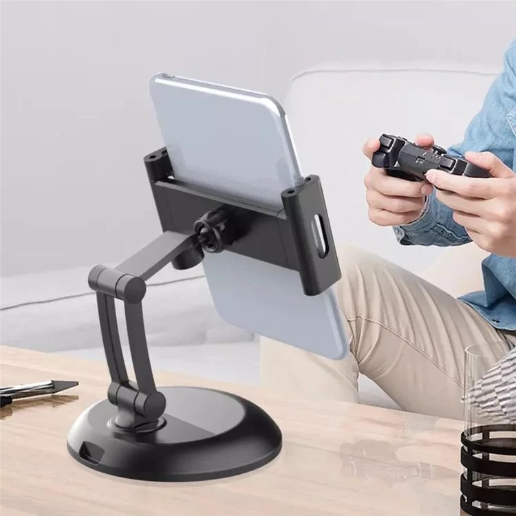 Universal 5-12.9 inch Mobile Phone Stand Adjustable Desktop Tablet Holder Bracket - Black