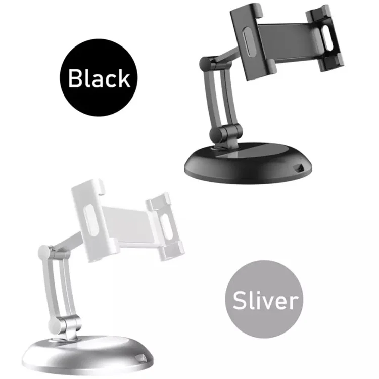 Universal 5-12.9 inch Mobile Phone Stand Adjustable Desktop Tablet Holder Bracket - Black