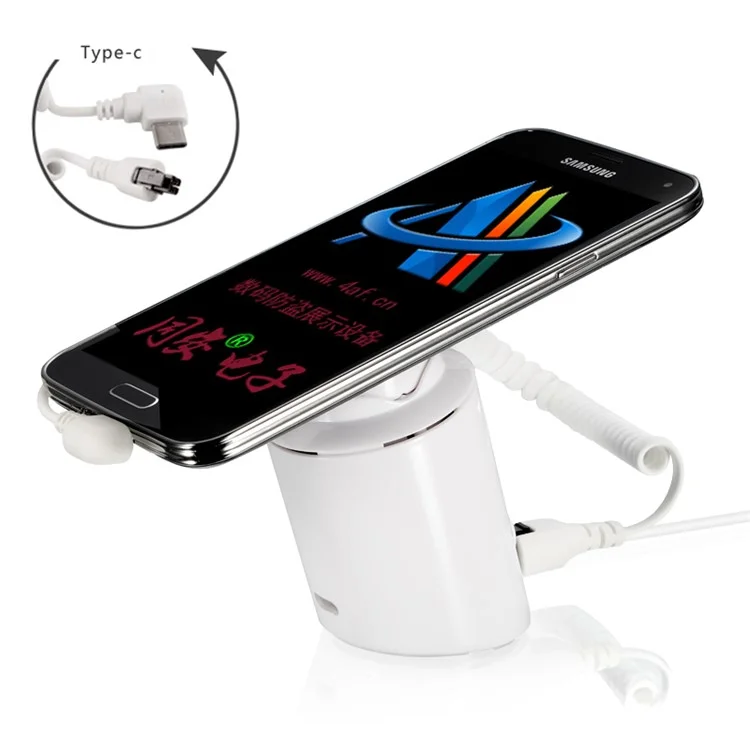 A22 Chargeable Mobile Phone Secure Burglar Alarm System Display Holder Retail Shop Anti-theft Display Device - Type-C Cable