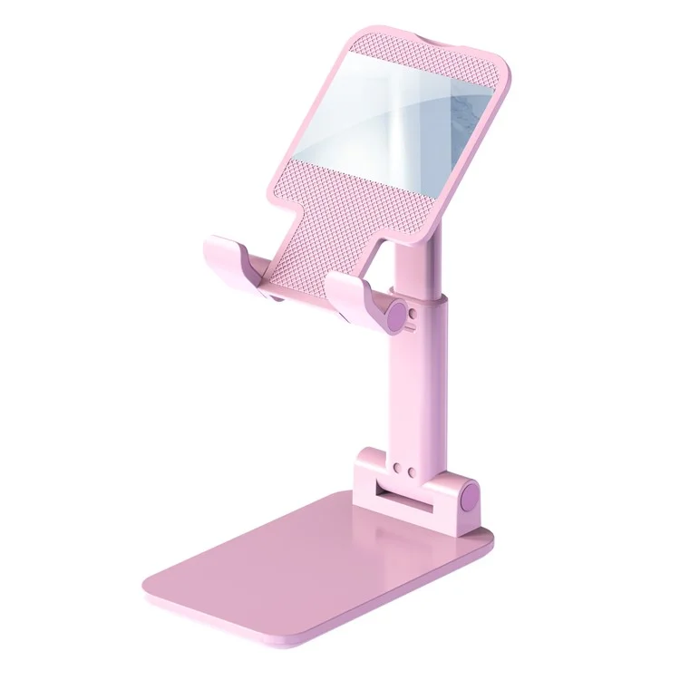 T9 Lightweight Portable Compact Tablet Bracket Height Adjustable Mobile Phone Stand - Pink