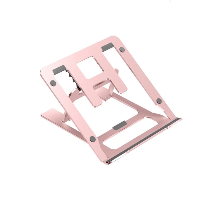 Aluminum Alloy Folding Lifting Cooling Laptop Computer Bracket - Pink