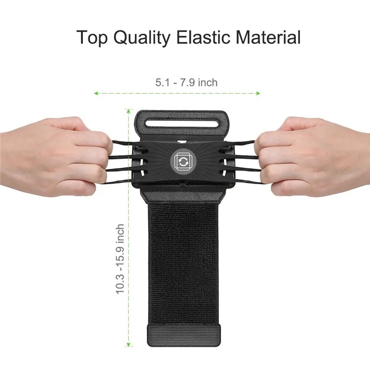 Detachable Rotatable Sports Wristband Phone Holder for Hiking Biking Walking Gym