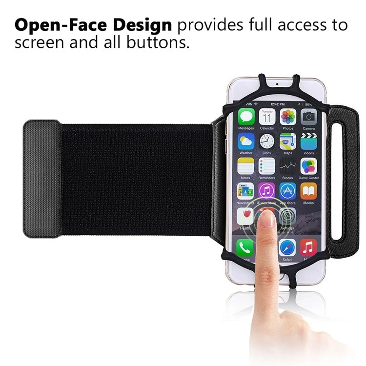 Detachable Rotatable Sports Wristband Phone Holder for Hiking Biking Walking Gym