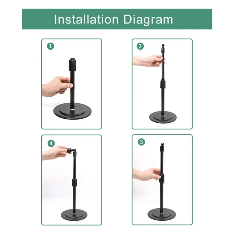 Universal Phone Holder & Desktop Stand Tablet Monopod for 4~12-inch Smartphone/Tablet