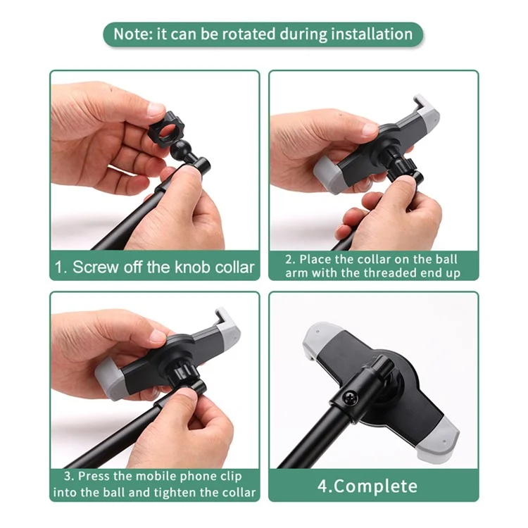 Universal Phone Holder & Desktop Stand Tablet Monopod for 4~12-inch Smartphone/Tablet