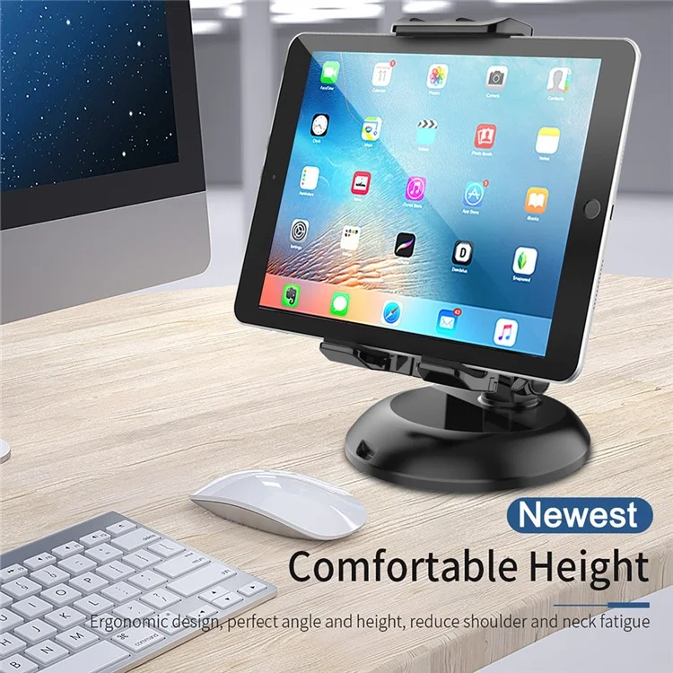 Desktop Laptop Stand Extendable Phone Holder 360 Degree Adjustable Cradle for iPhone iPad