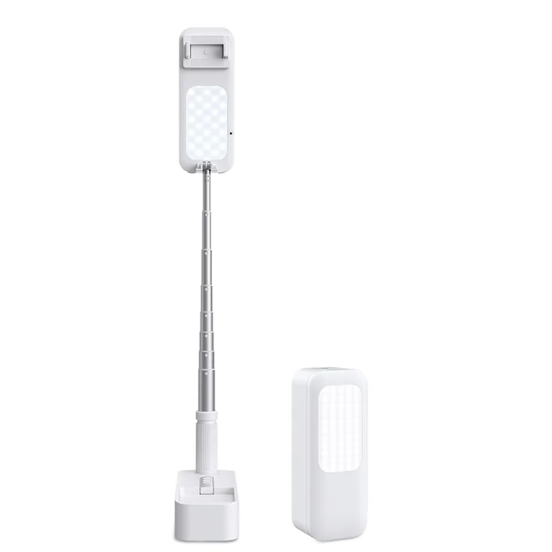 V6 360° Shooting Folding Live Broadcast Stand Mount with Fill Light