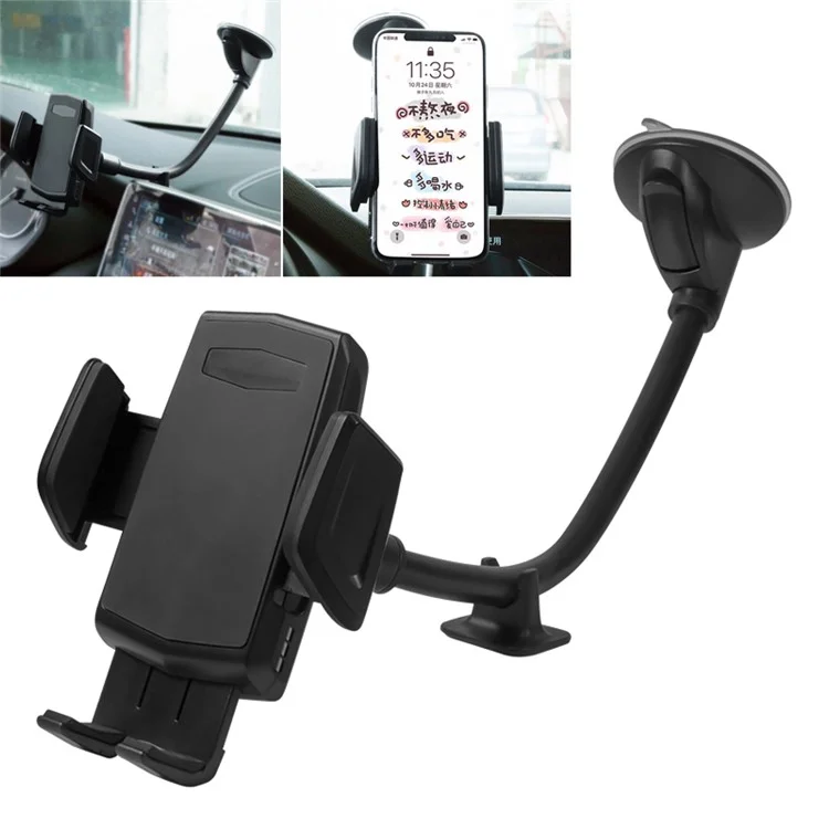 Car Phone Holder Flexible 360 Degree Rotation Windshield GPS Mobile Phone Mount Stand Bracket