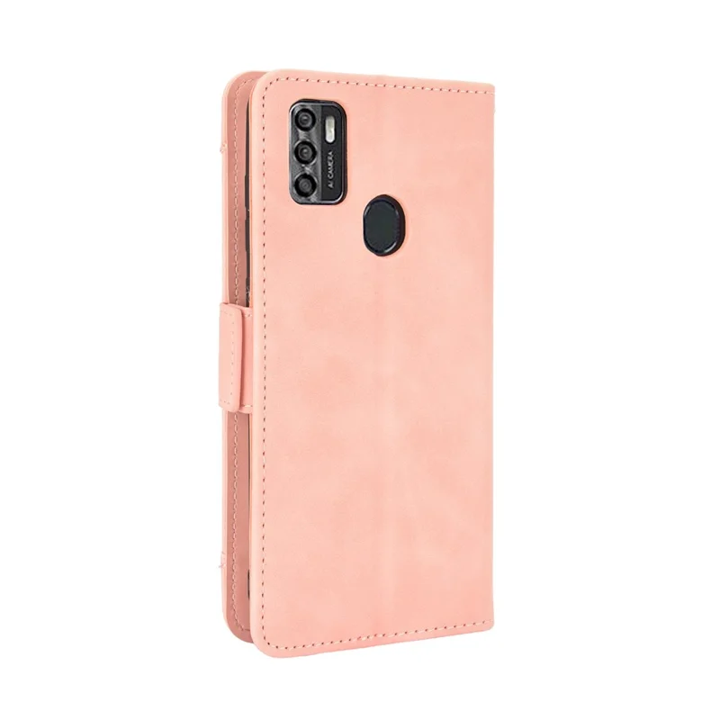 Full Protection Leather Wallet Protective Case with Multiple Card Slots for ZTE Blade A7s 2020 - Pink