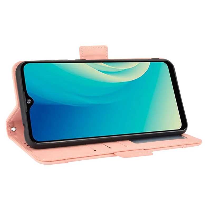 Full Protection Leather Wallet Protective Case with Multiple Card Slots for ZTE Blade A7s 2020 - Pink