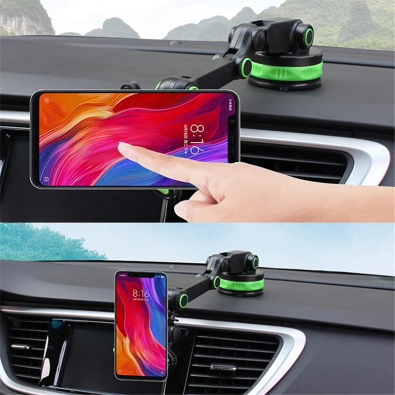 Adjustable Car GPS Windshield Dashboard Magnetic Sucker Mobile Phone Mount Holder Bracket for 4-6 inch Phone - Grey