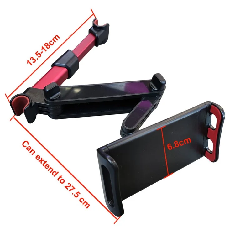 Suporte de Telefone Celular Dobrável Tablet Stand Ajustável Ajuste do Assento do Banco de Cabeça Suporte de Montagem - Vermelho