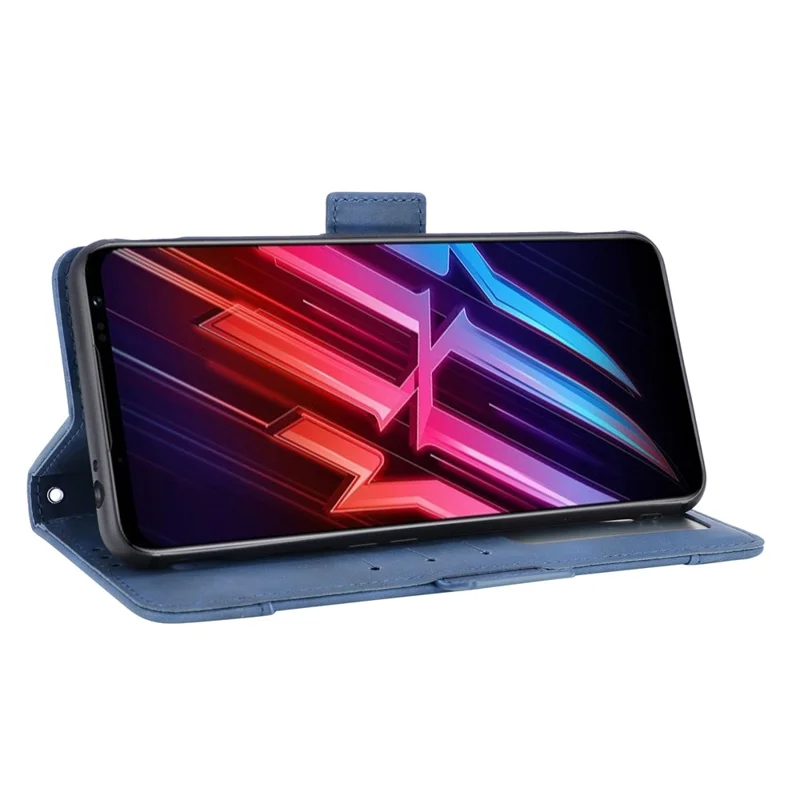 Boîtier De Protection Du Portefeuille En Cuir Avec Plusieurs Machines À Sous Pour ZTE Nubia Red Magic 6 Pro / ZTE NUBIA RED MAGIC 6 - Bleu