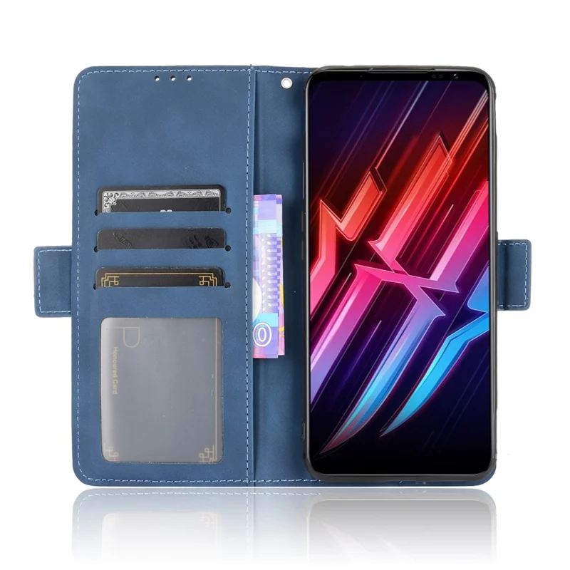 Boîtier De Protection Du Portefeuille En Cuir Avec Plusieurs Machines À Sous Pour ZTE Nubia Red Magic 6 Pro / ZTE NUBIA RED MAGIC 6 - Bleu