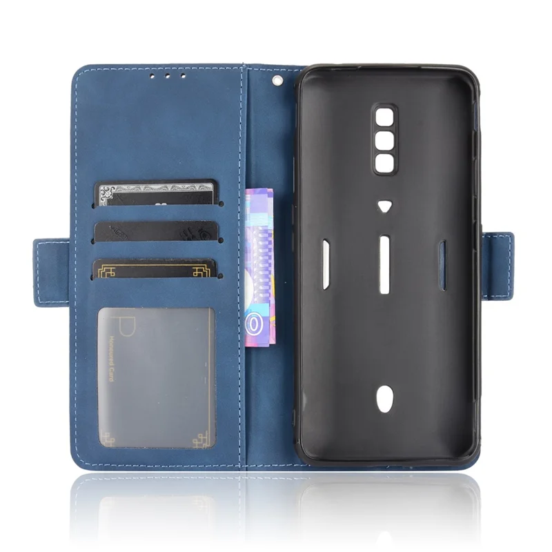 Boîtier De Protection Du Portefeuille En Cuir Avec Plusieurs Machines À Sous Pour ZTE Nubia Red Magic 6 Pro / ZTE NUBIA RED MAGIC 6 - Bleu