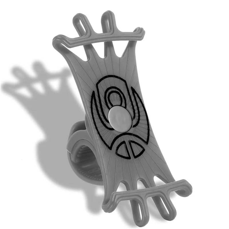 WEST BIKING Silicone Bicycle Phone Holder Motorcycle Mobile Phone Stand Mount for iPhone Samsung - Grey