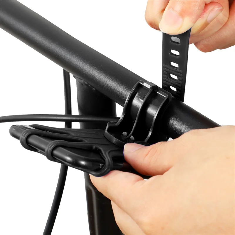 WEST BIKING Silicone Bicycle Phone Holder Motorcycle Mobile Phone Stand Mount for iPhone Samsung - Grey