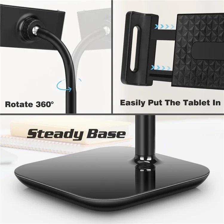 Einstellbare Schwanenhals Faule 5-12.9inches Handy-Tablet-Halter-Ständer Drehbare Desktop-Halterung