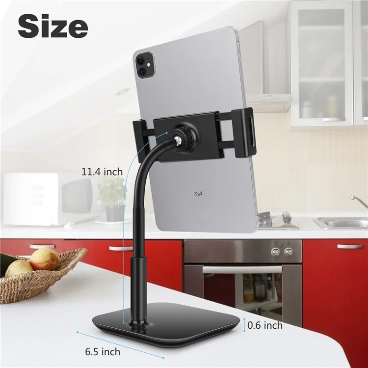 Einstellbare Schwanenhals Faule 5-12.9inches Handy-Tablet-Halter-Ständer Drehbare Desktop-Halterung