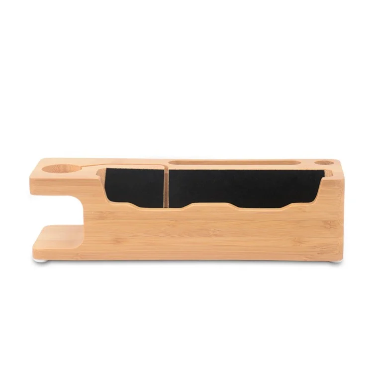 DCR-008 Estación de Escritorio Bamboo Wood Charging Docking Docker Docker Para Apple Watch Iphone Samsung Huawei