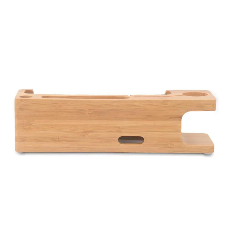 DCR-008 Station de Bureau Bamboo Wood Charging Docker Pour Apple Watch Iphone Samsung Huawei