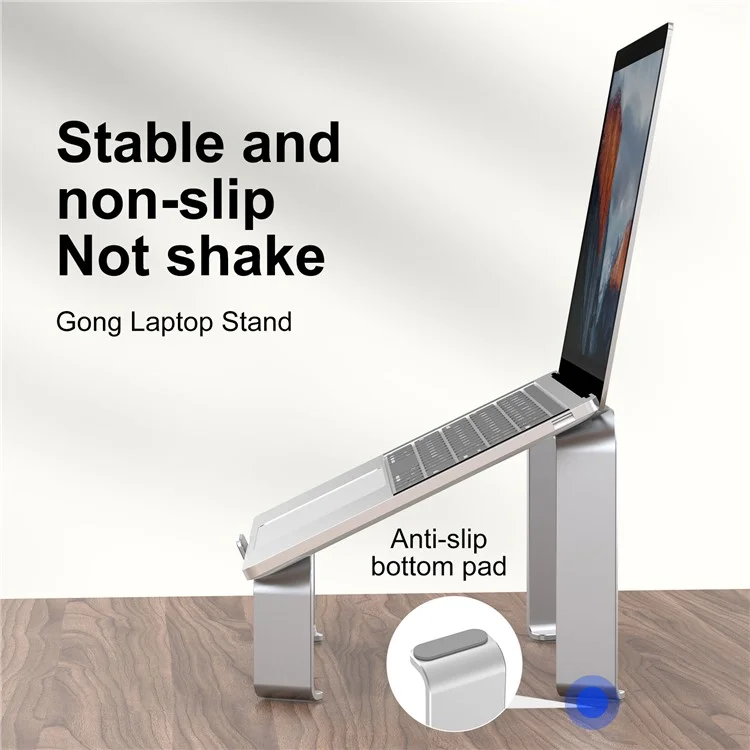 R-JUST Aluminum Alloy Notebook Bracket Raise Computer Desktop Laptop Heat Dissipation Anti-Skid Stand
