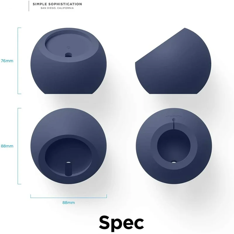 Round Wireless Charger Mount Mobile Phone Fast Charging Stand Holder Base - Dark Blue