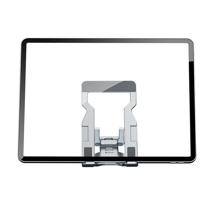 H12 Universal Foldable Mobile Phone Tablet Metal Bracket Desktop Holder Stand - Silver