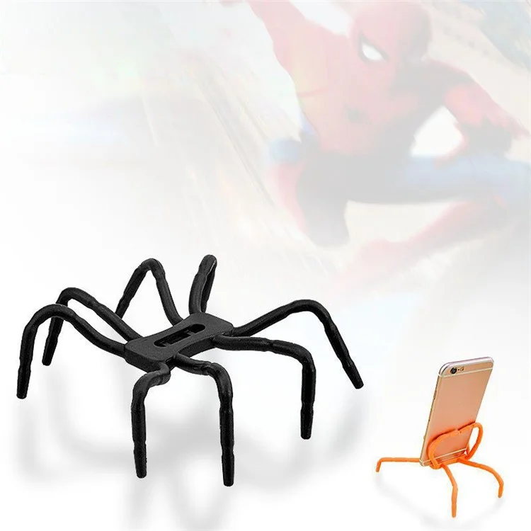 Flexibler Spider-Handyhalter Schreibtisch Multi-beiniger Smartphone-Tablet-Halterung Ständer für iPhone iPad - Schwarz