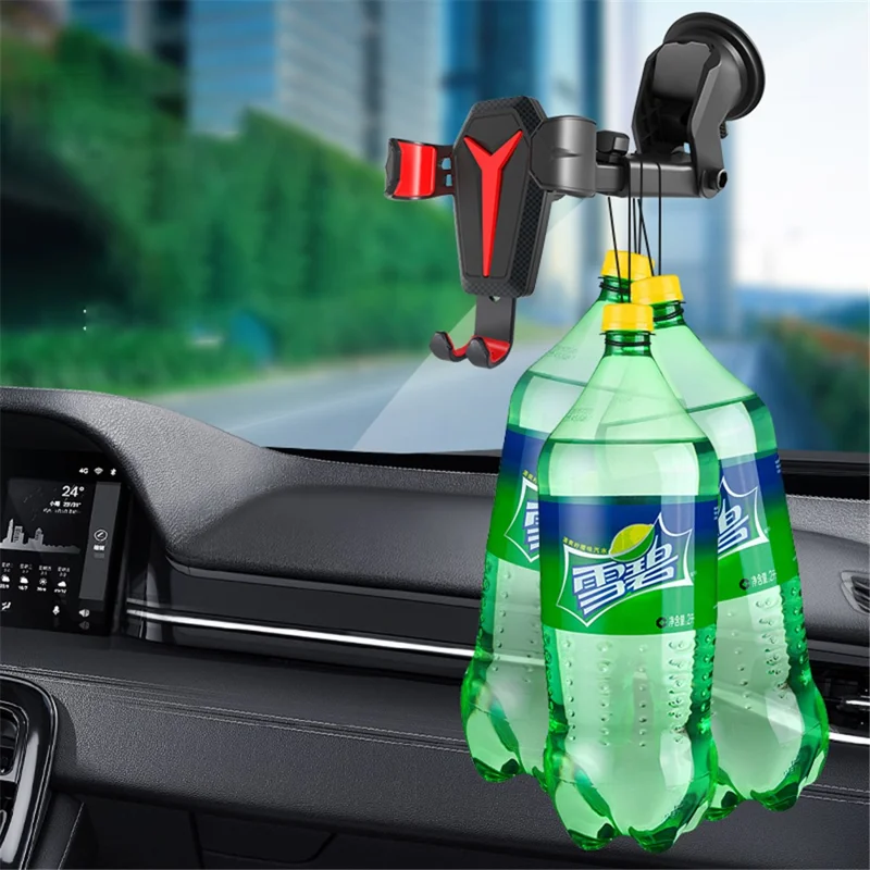 2 in 1 Suction Up Gravity Car Phone Holder Mobile Phone Support Stand Bracket for iPhone 12 11 X Max Xiaomi Samsung - Yellow