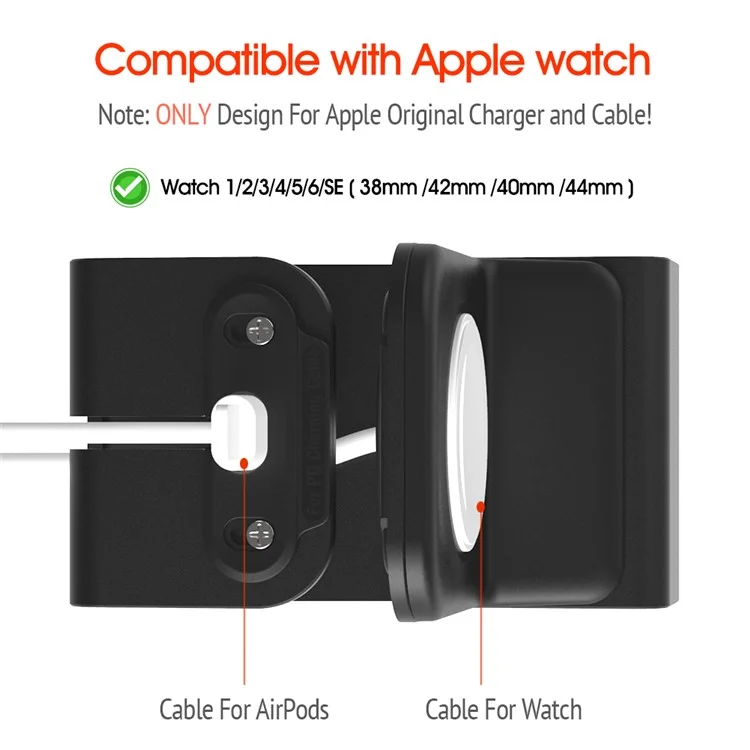 T065 Aluminium-Legierungs-Ladeständer Dock Schreibtischhalter Halterung für Apple Watch AirPods Pro
