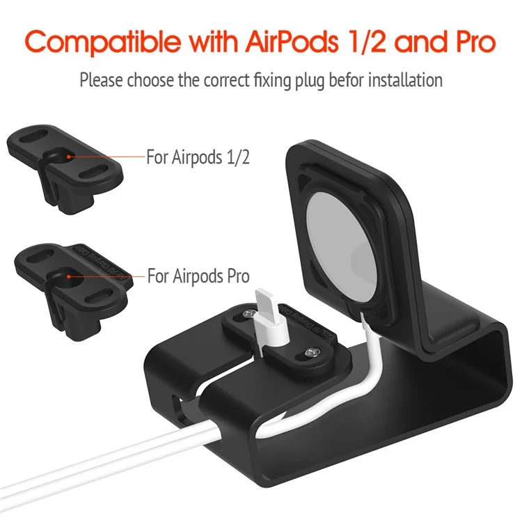 T065 Aluminium-Legierungs-Ladeständer Dock Schreibtischhalter Halterung für Apple Watch AirPods Pro