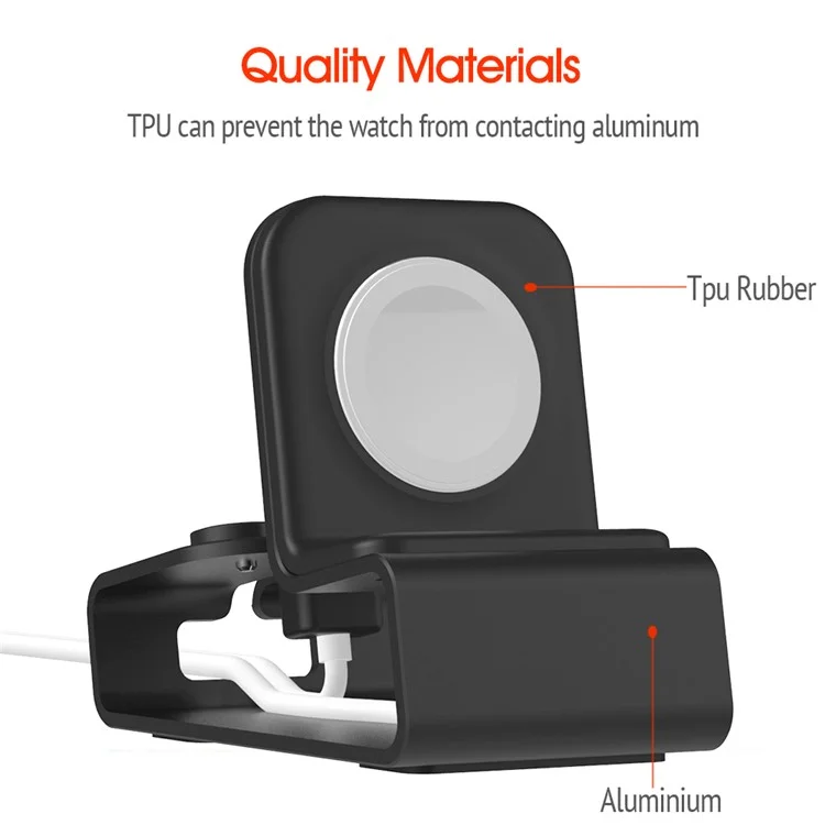 T065 Aluminium-Legierungs-Ladeständer Dock Schreibtischhalter Halterung für Apple Watch AirPods Pro