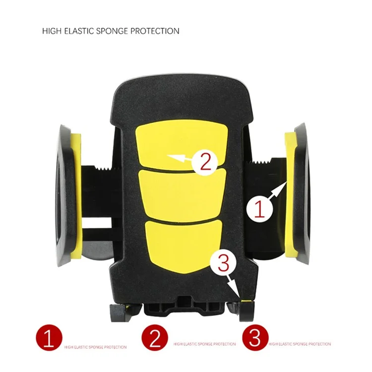 X0403 Universal Car Air Outlet Car Phone Holder Mount Stand Adjustable Mobile Phone GPS Bracket - Gelb