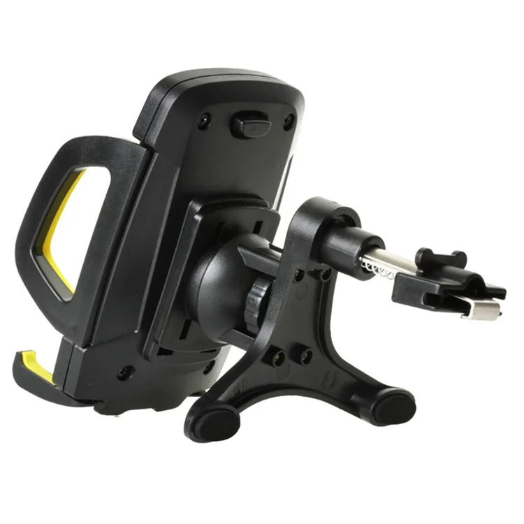 X0403 Universal Car Air Outlet Car Phone Holder Mount Stand Adjustable Mobile Phone GPS Bracket - Gelb