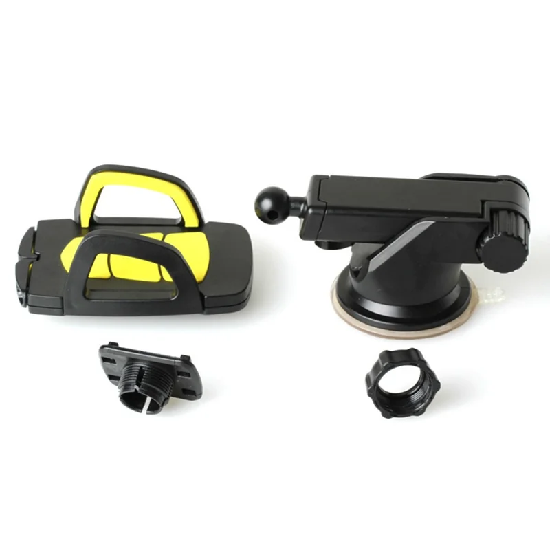 X0403 Telescopic Sucker Car Phone Holder 360 Degree Rotation Estensibile Supporto GPS Mount Stand - Nero