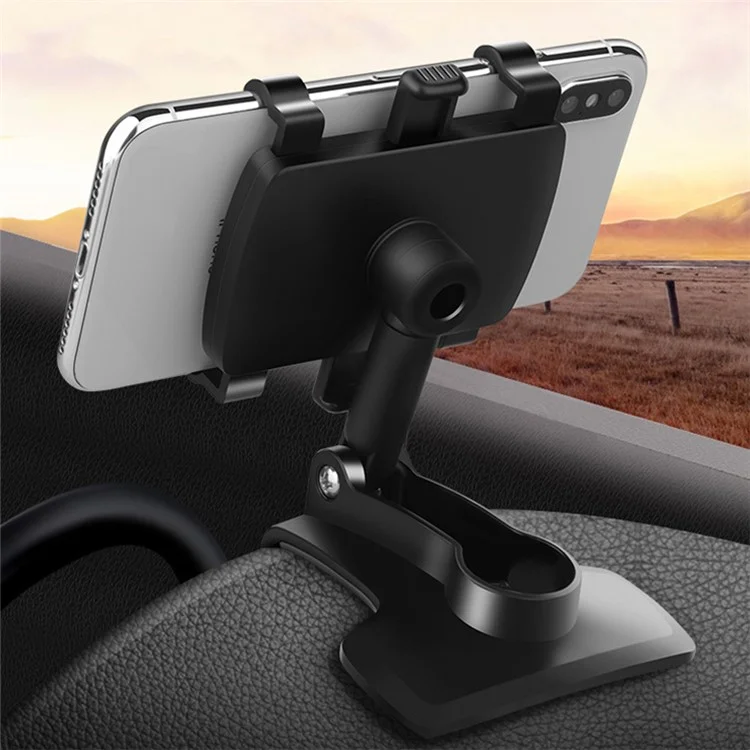 YB20-3 Car Mobile Phone Holder 360 Degree Stand Dashboard Rear View Mirror Sunshade Baffle GPS Mount