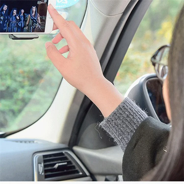 Z0209 Universal Car Sun Visor Phone Holder 360 Degree Rotation Automobiles Navigation Mount Stand Clip - Black
