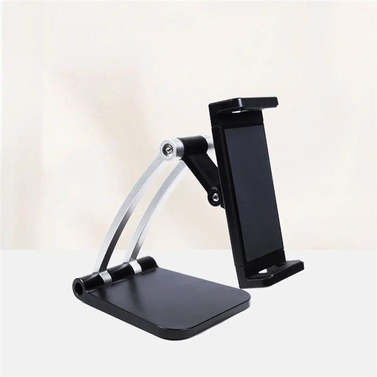 Q010 Desktop Folding Phone Mount Stand Bracket 360 Degree Rotation Adjustable Angle Table Tablet Holder - White