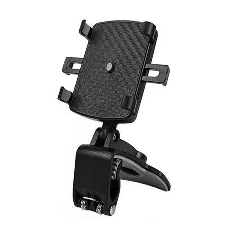 Universal Car Dashboard Mount HUD Clip Phone Holder 360 Degrees Rotation Sun Visor Rearview Mirror Mobile Phone Stand Bracket