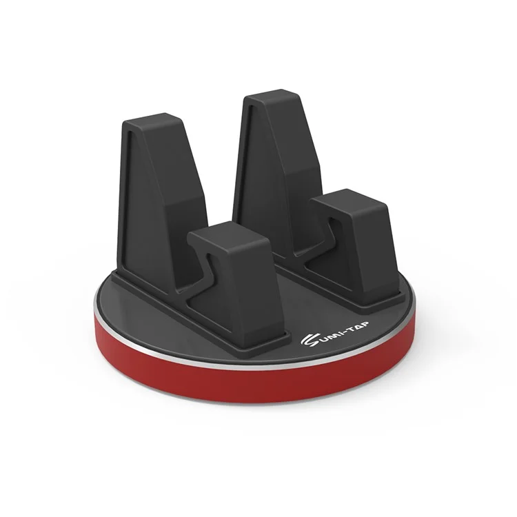 SUMI-TAP 360 Degree Rotation Silicone Universal Mobile Phone Stand Clip Mount Bracket Holder - Red