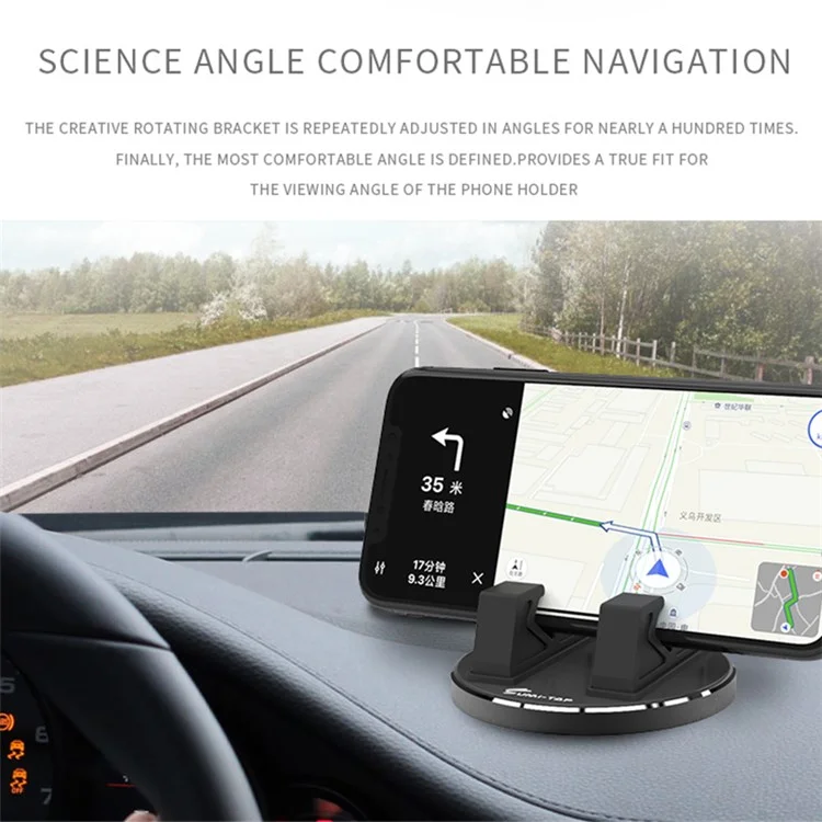 SUMI-TAP 360 Degree Rotation Silicone Universal Mobile Phone Stand Clip Mount Bracket Holder - Red
