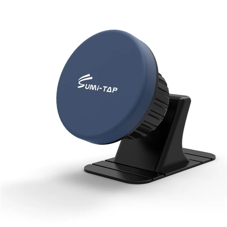 SUMI-TAP Round Arc Base Magnetic Car Mobile Phone Holder Mount Stand GPS Support Bracket - Blue