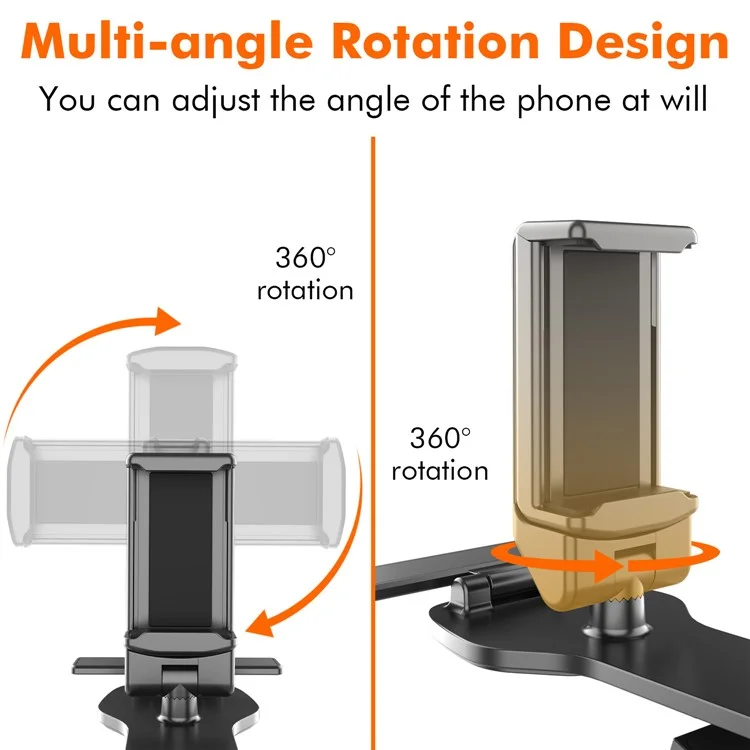 PB-144 Car Mobile Phone Holder Stand 360 Degree Rotating GPS Bracket Support with Parking Number Plate